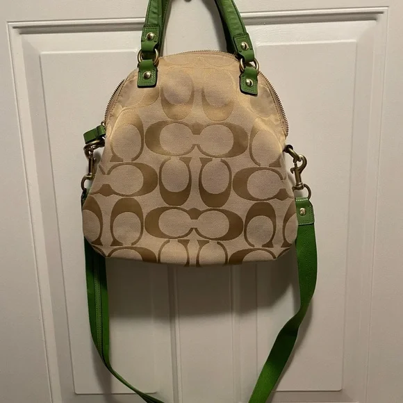 RARE Coach GREEN TAN  POPPY ORIGINAL 2 HANG TAGS! - Picture 10 of 12
